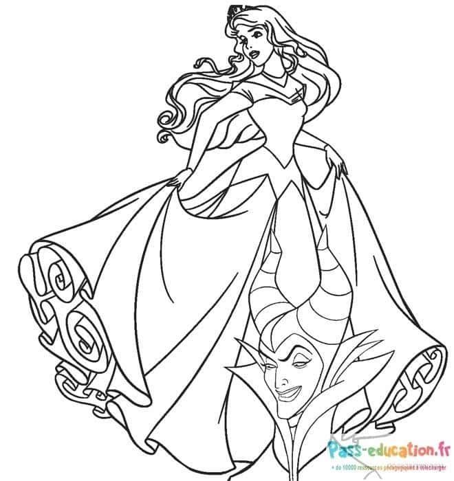 Coloriage Princesse élégante à imprimer et colorier