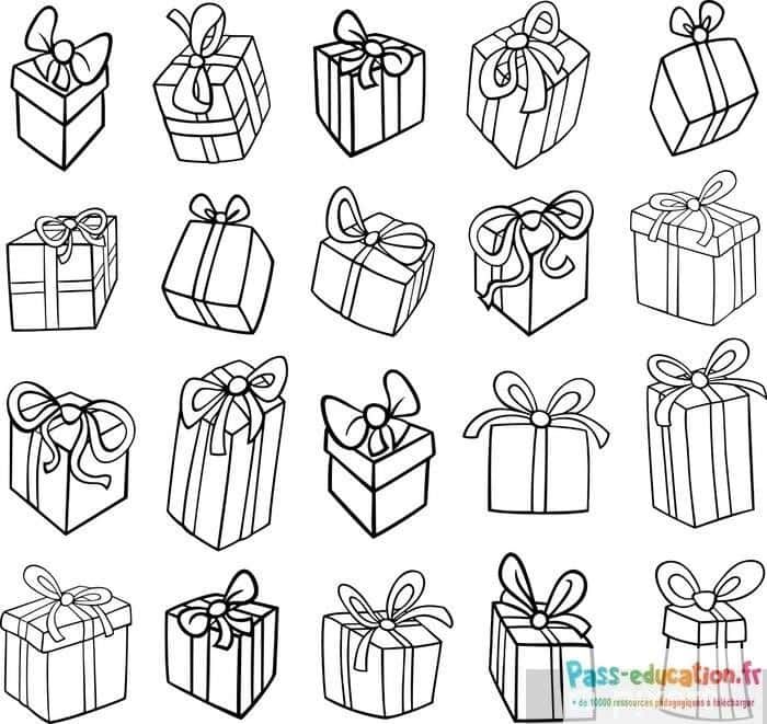 Coloriage Cadeaux divers à imprimer et colorier