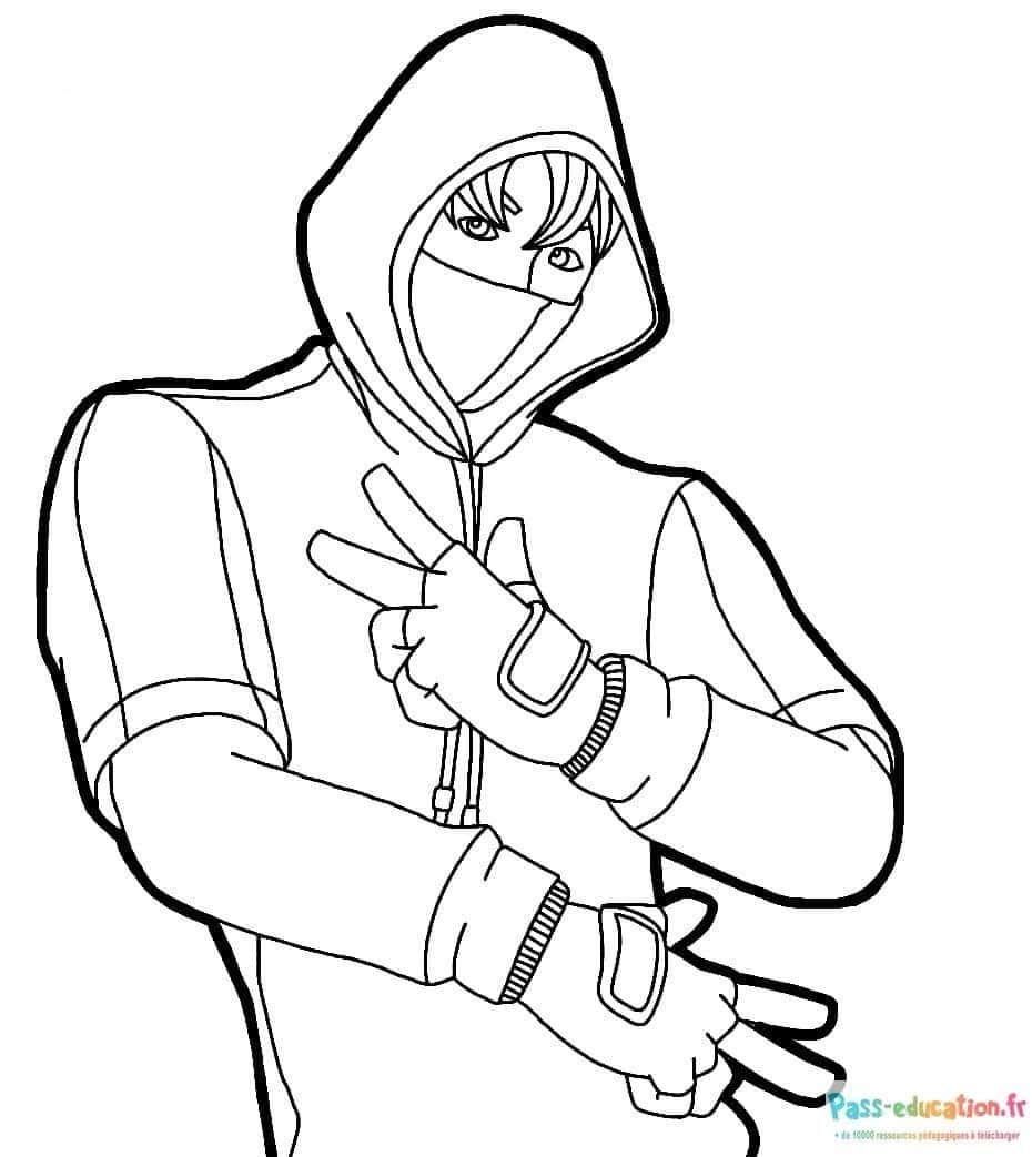 Coloriage Personnage Fortnite à imprimer et colorier