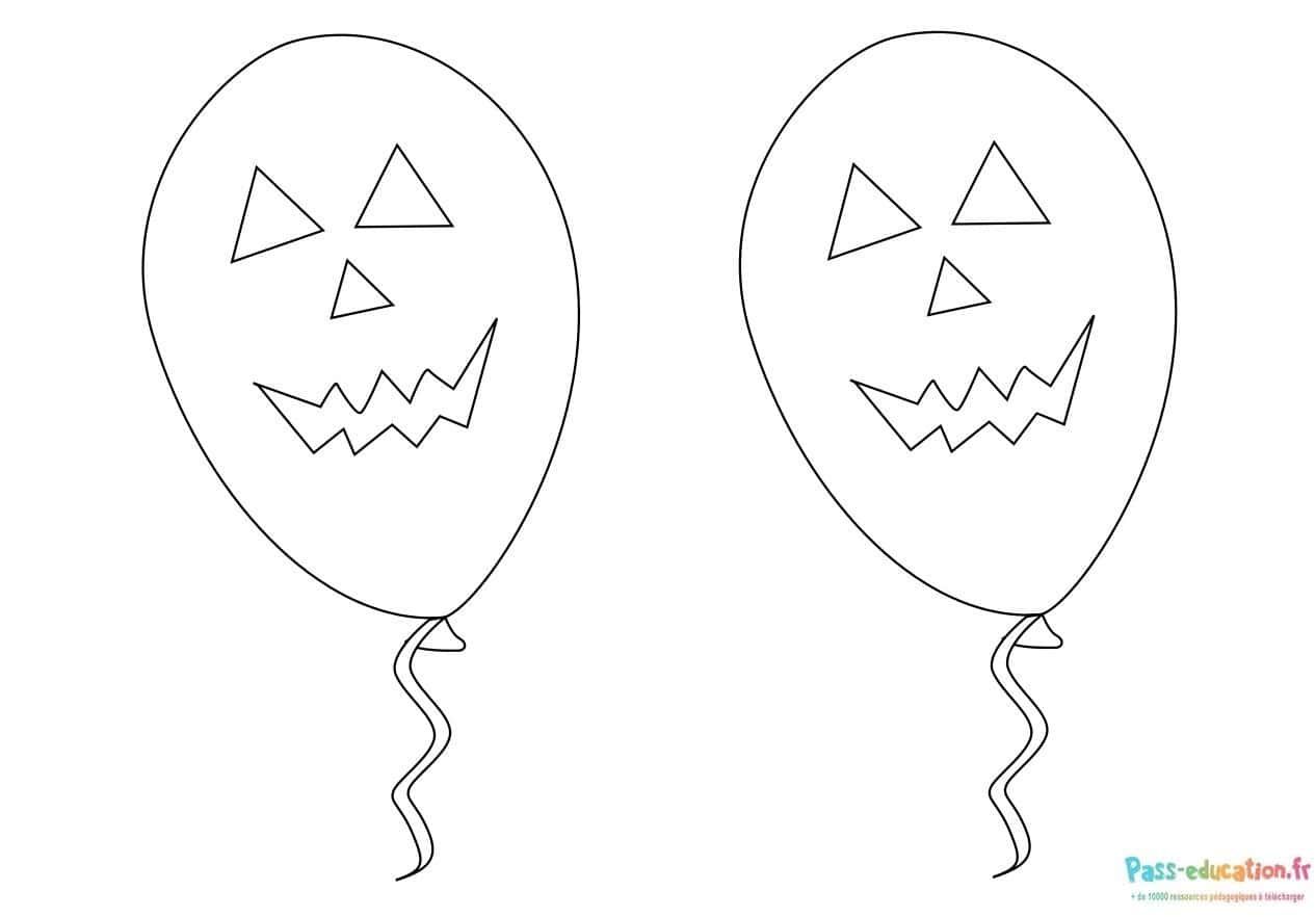 Coloriage Ballons Halloween à imprimer et colorier