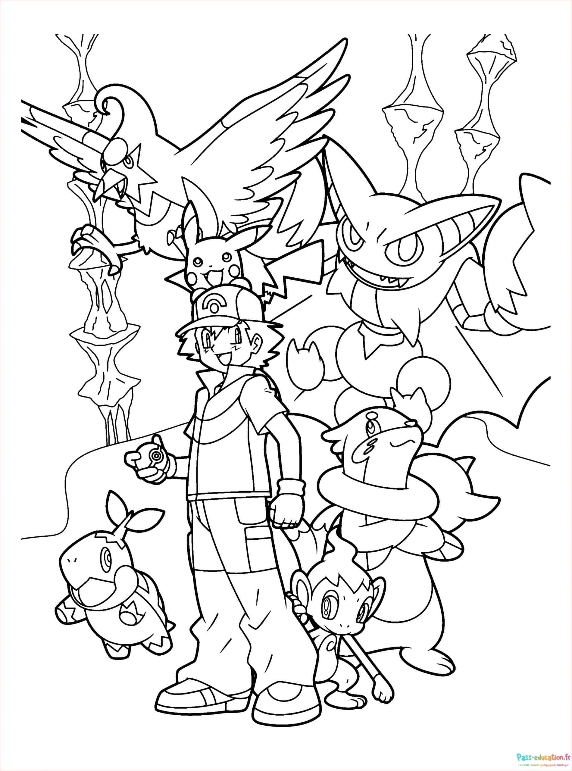 Coloriage Aventure Pokémon à imprimer et colorier