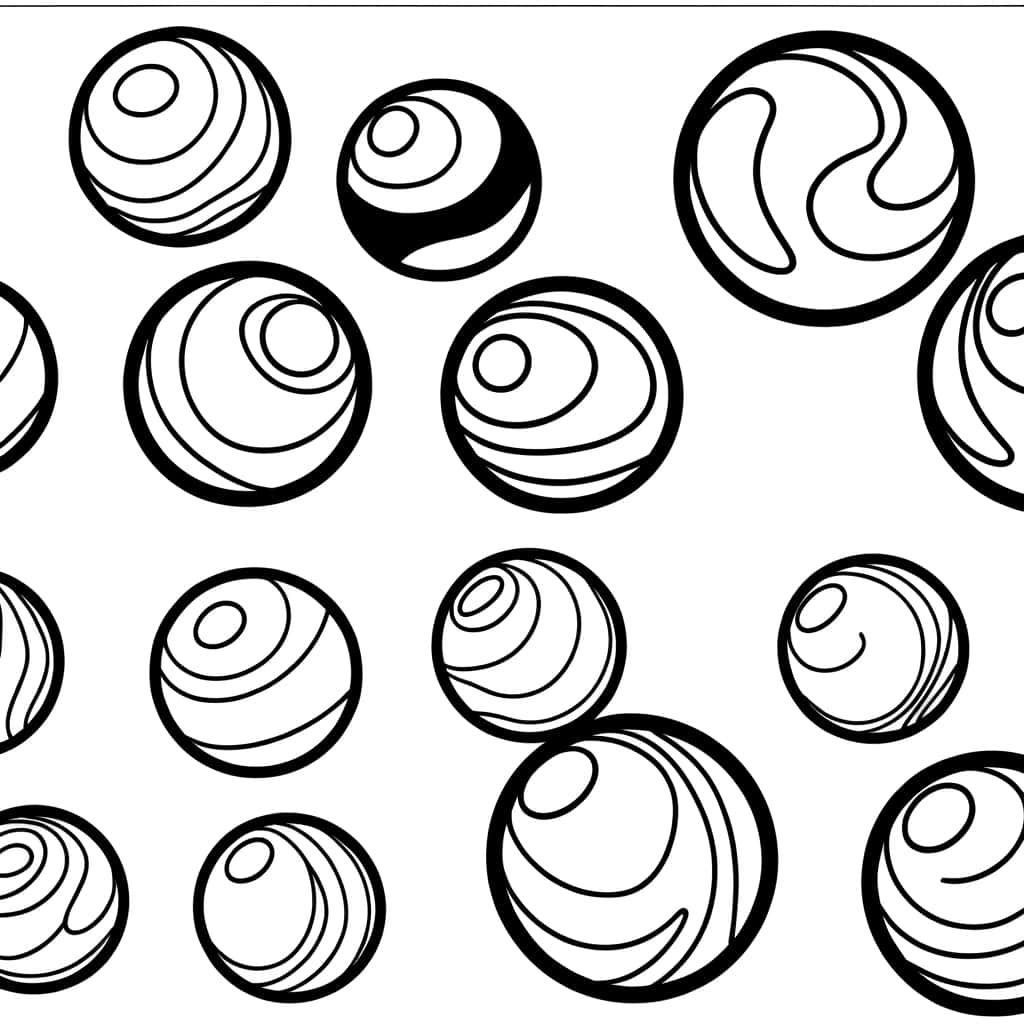 Coloriage Motifs de billes à imprimer et colorier