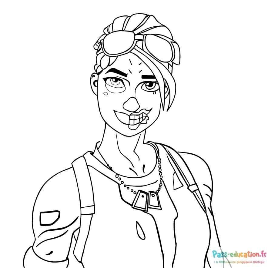 Coloriage Jeune aventurier Fortnite à imprimer et colorier