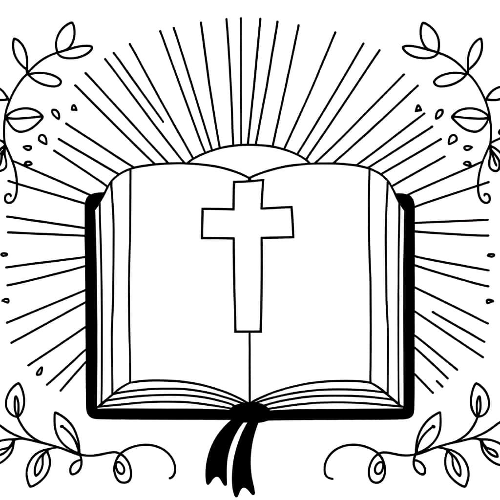 Coloriage Bible lumineuse à imprimer et colorier