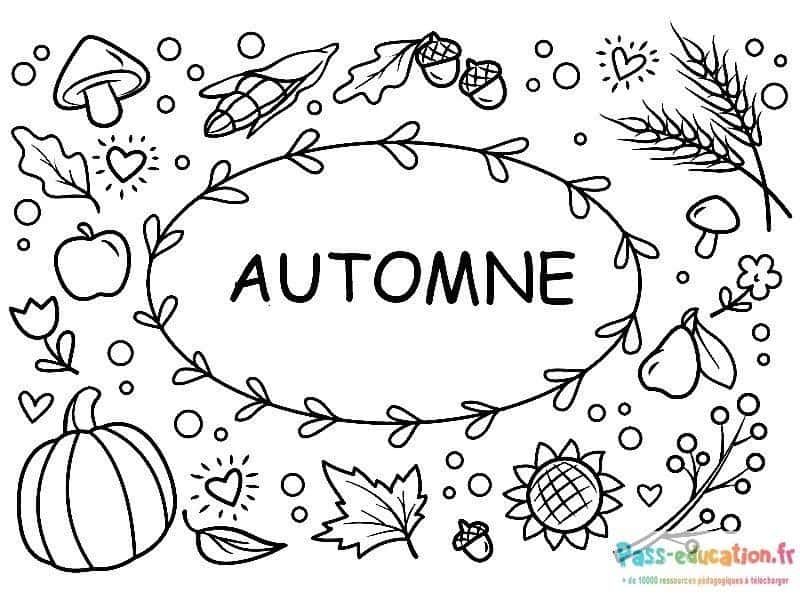 Coloriage Automne à imprimer et colorier