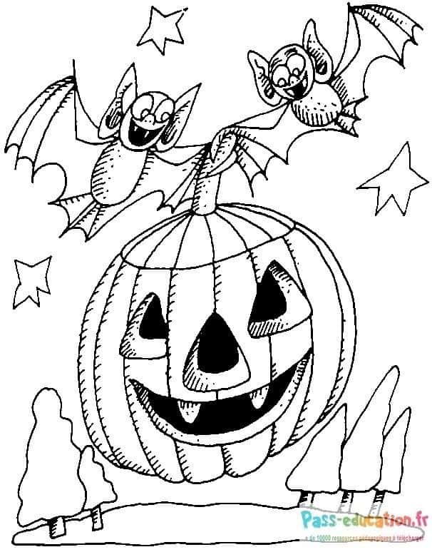 Coloriage Halloween effrayant à imprimer et colorier