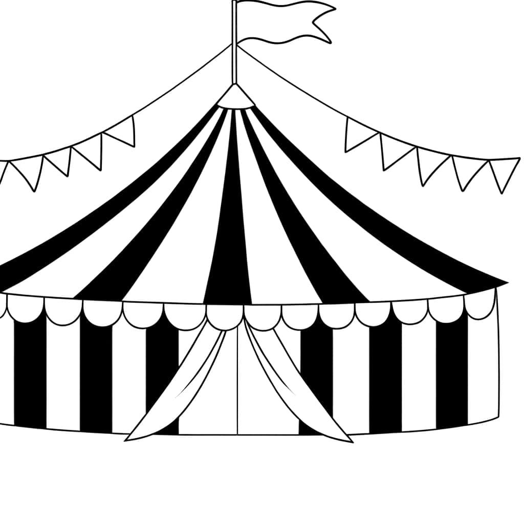 Coloriage Chapiteau de cirque à imprimer et colorier
