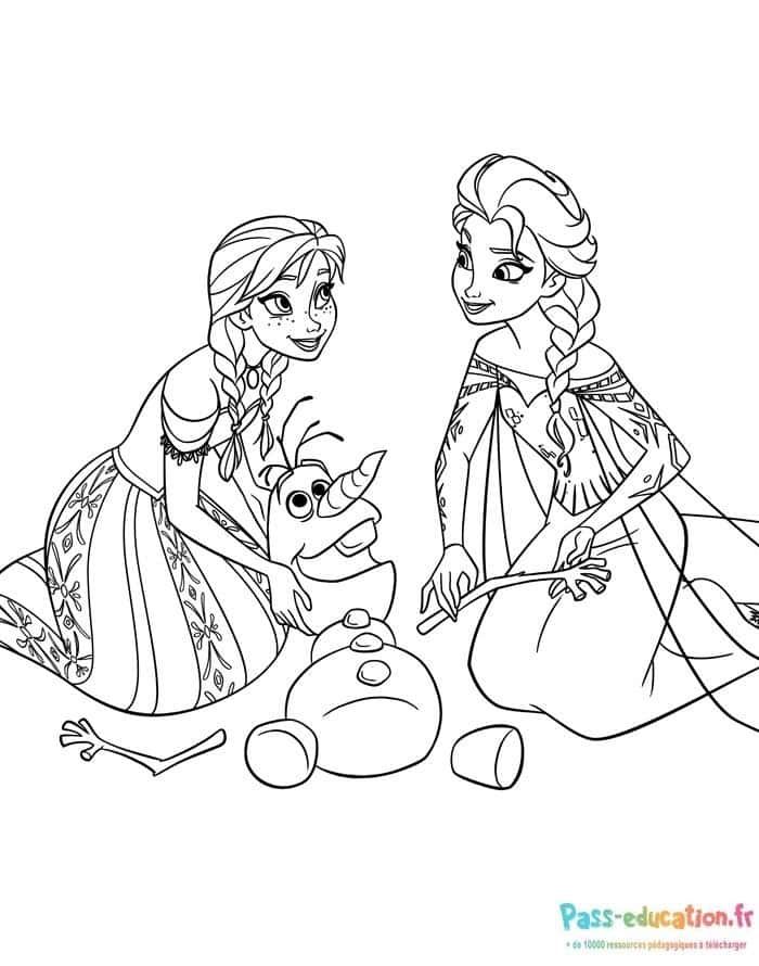 Coloriage Amis d'Arendelle à imprimer et colorier