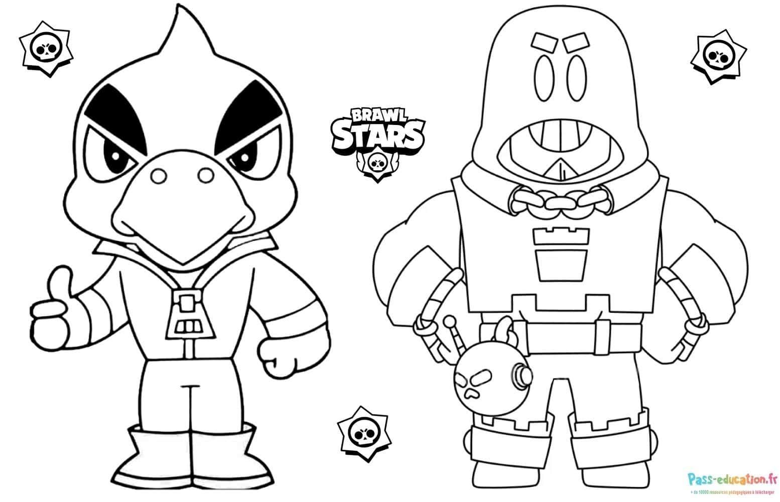 Coloriage Duo Brawl Stars à imprimer et colorier