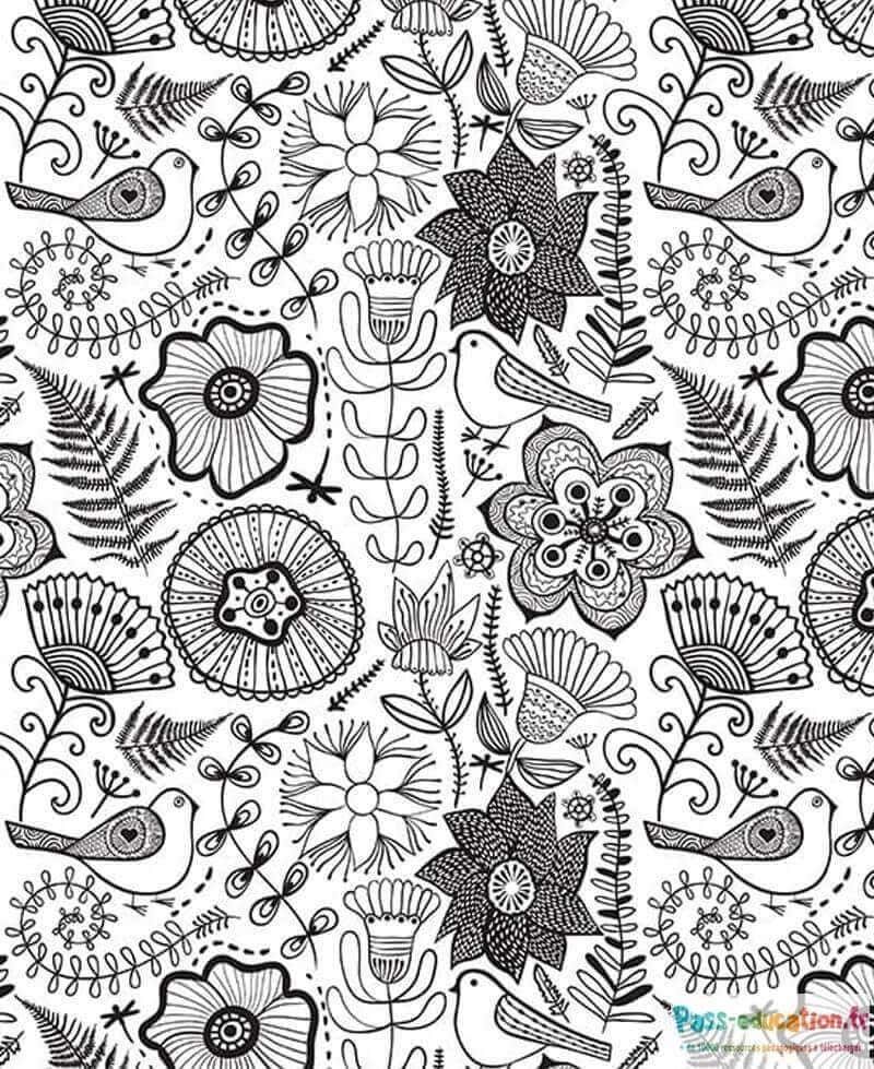 Coloriage Jardin enchanté à imprimer et colorier