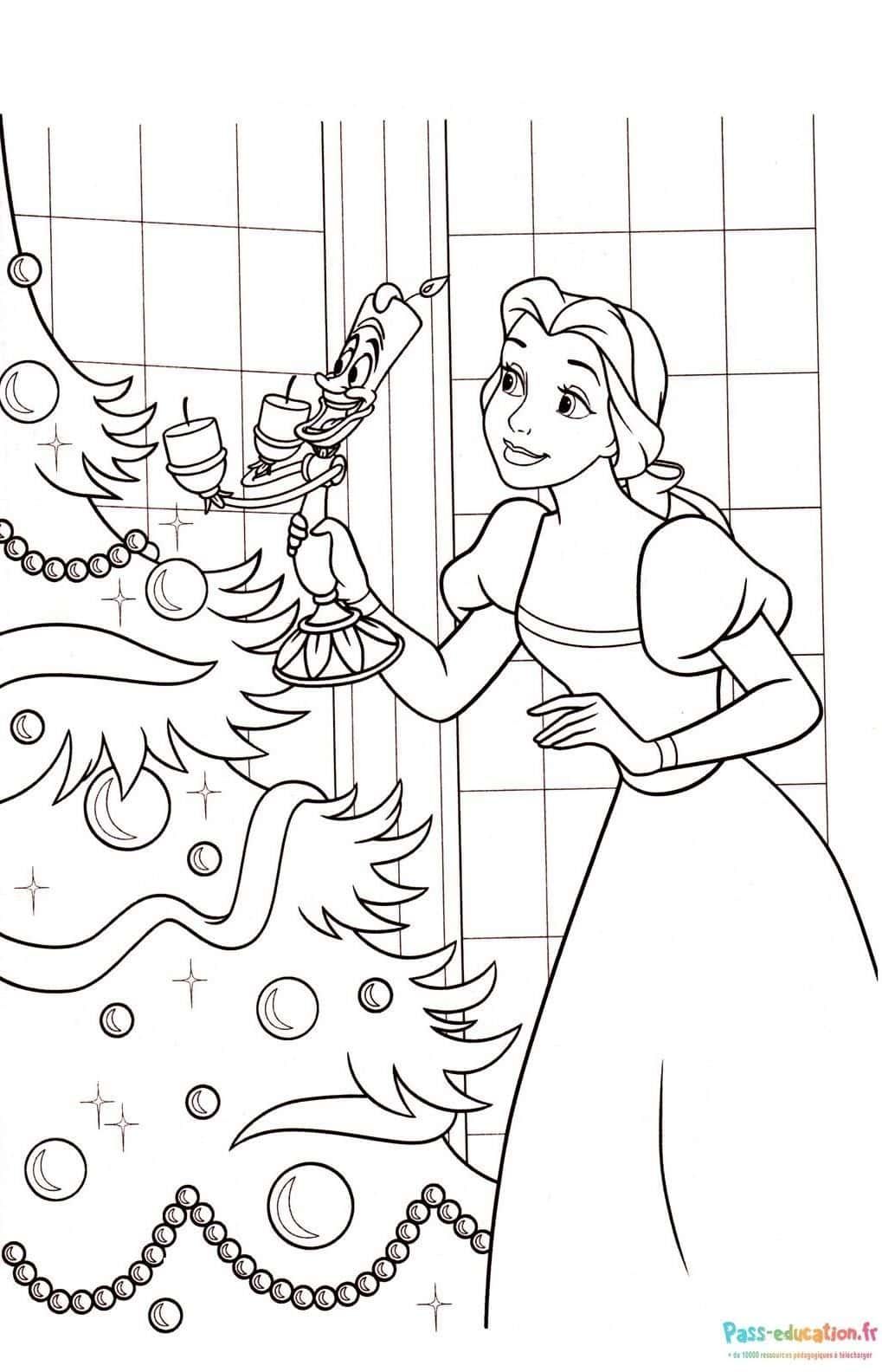 Coloriage Belle décore à imprimer et colorier