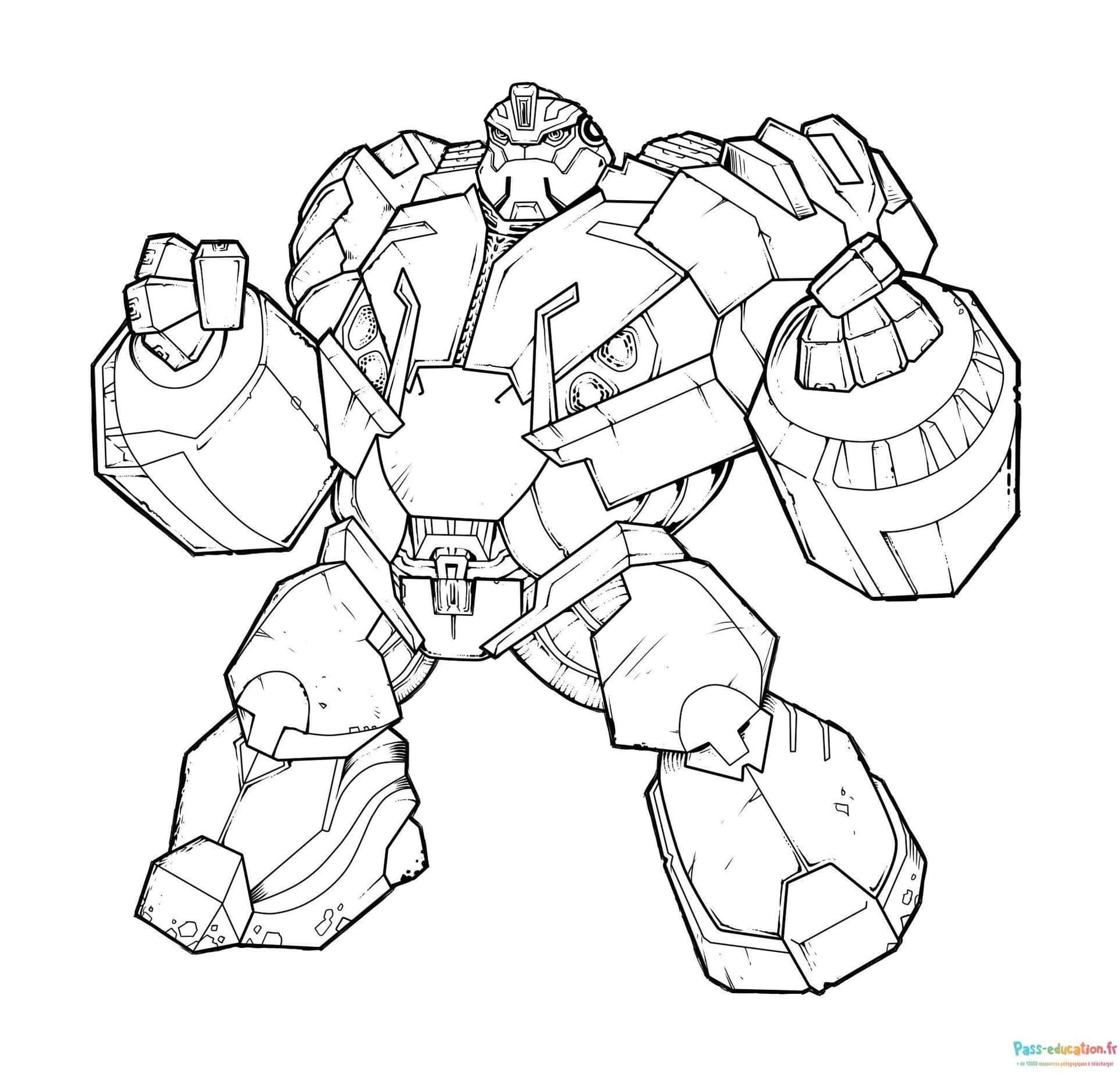 Coloriage Robot guerrier à imprimer et colorier