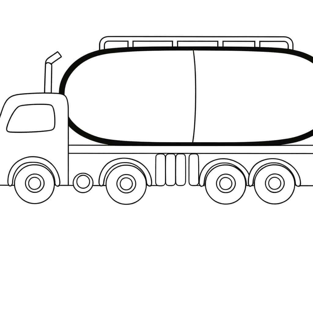 Coloriage Camion Citerne à imprimer et colorier