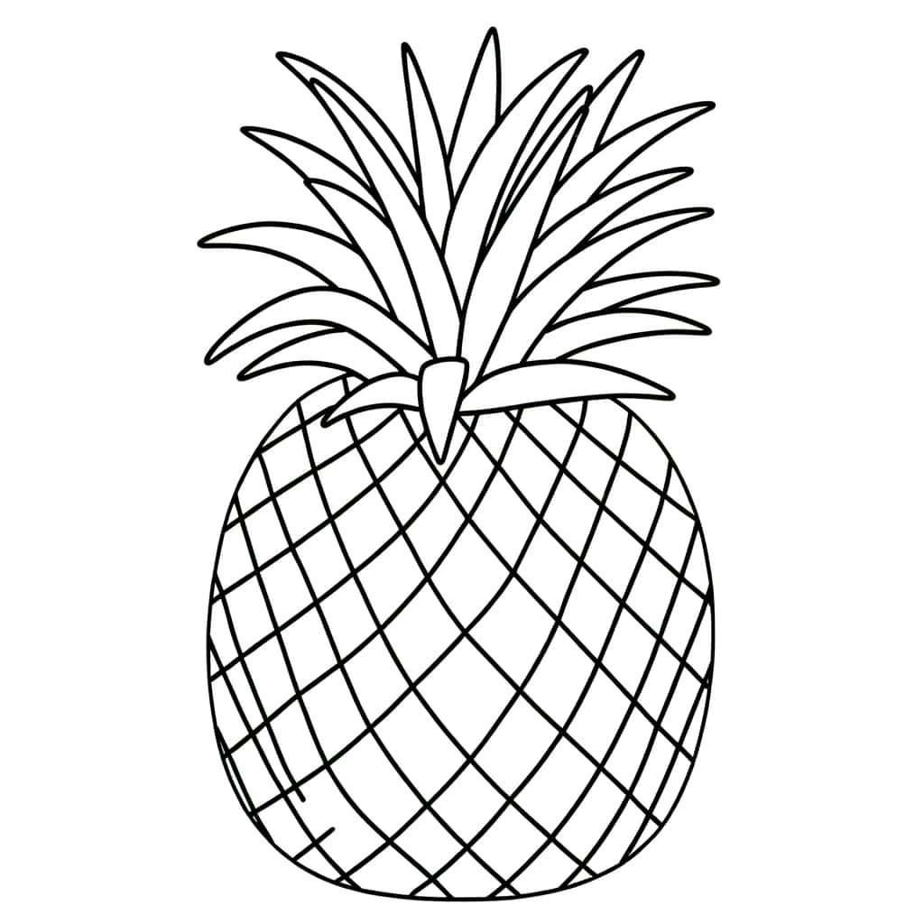 Coloriage Ananas à imprimer et colorier