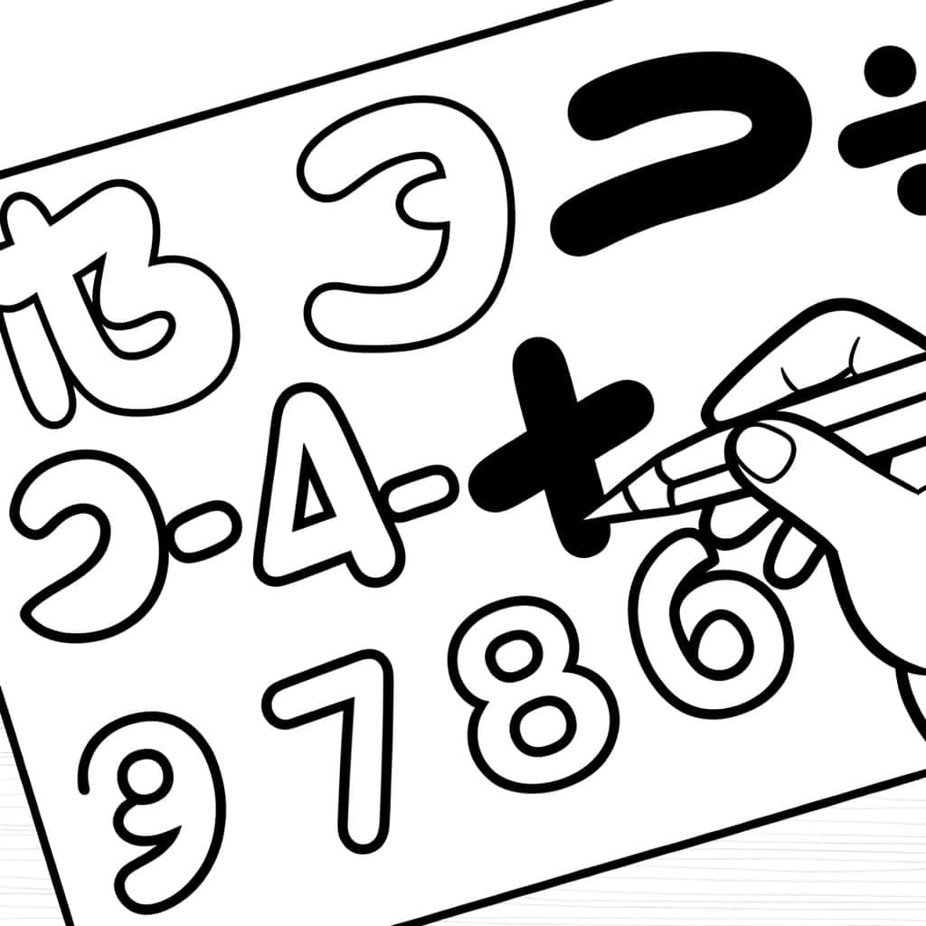 Coloriage Feuille d'addition à imprimer et colorier