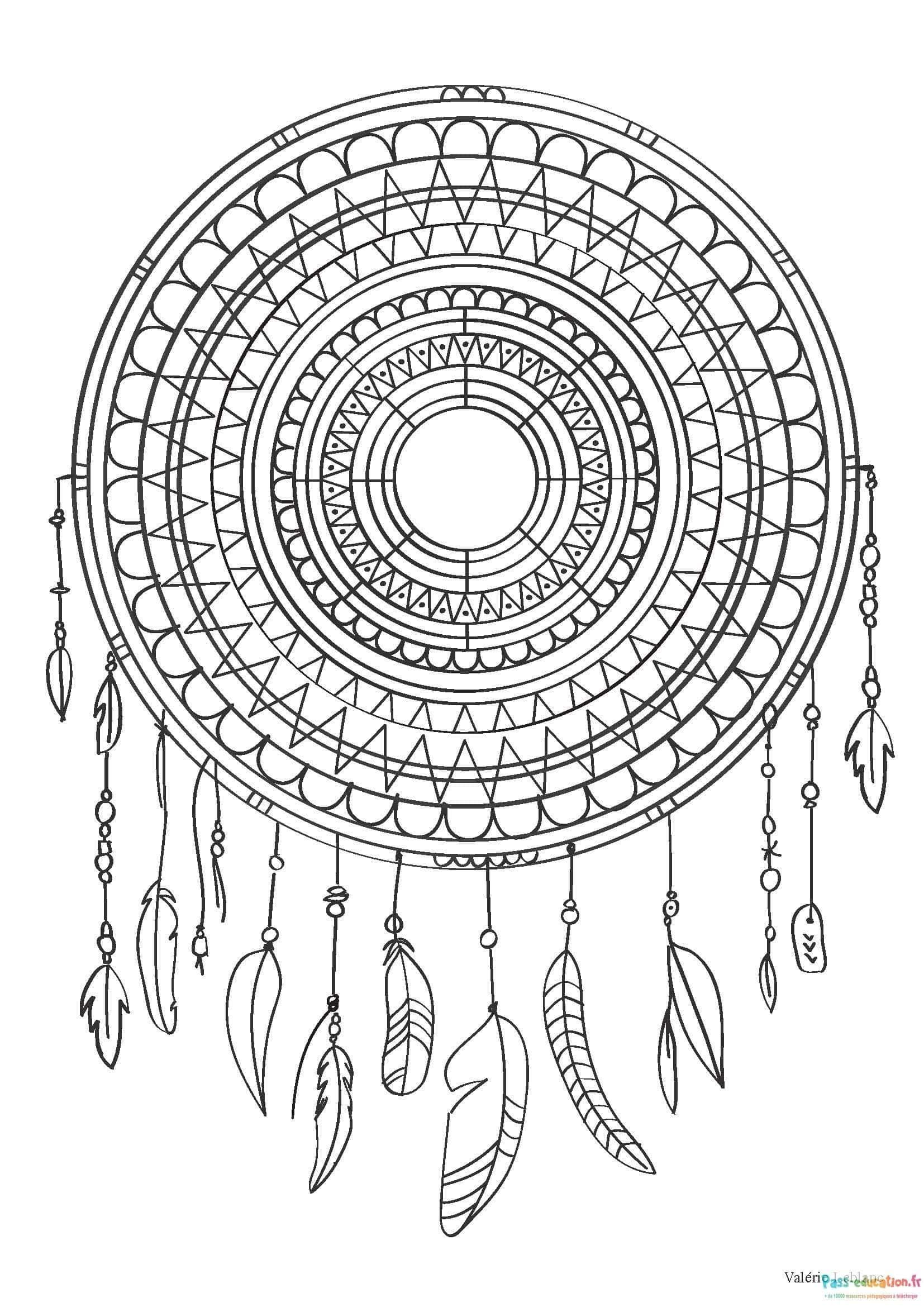 Coloriage Attrape-rêves à imprimer et colorier