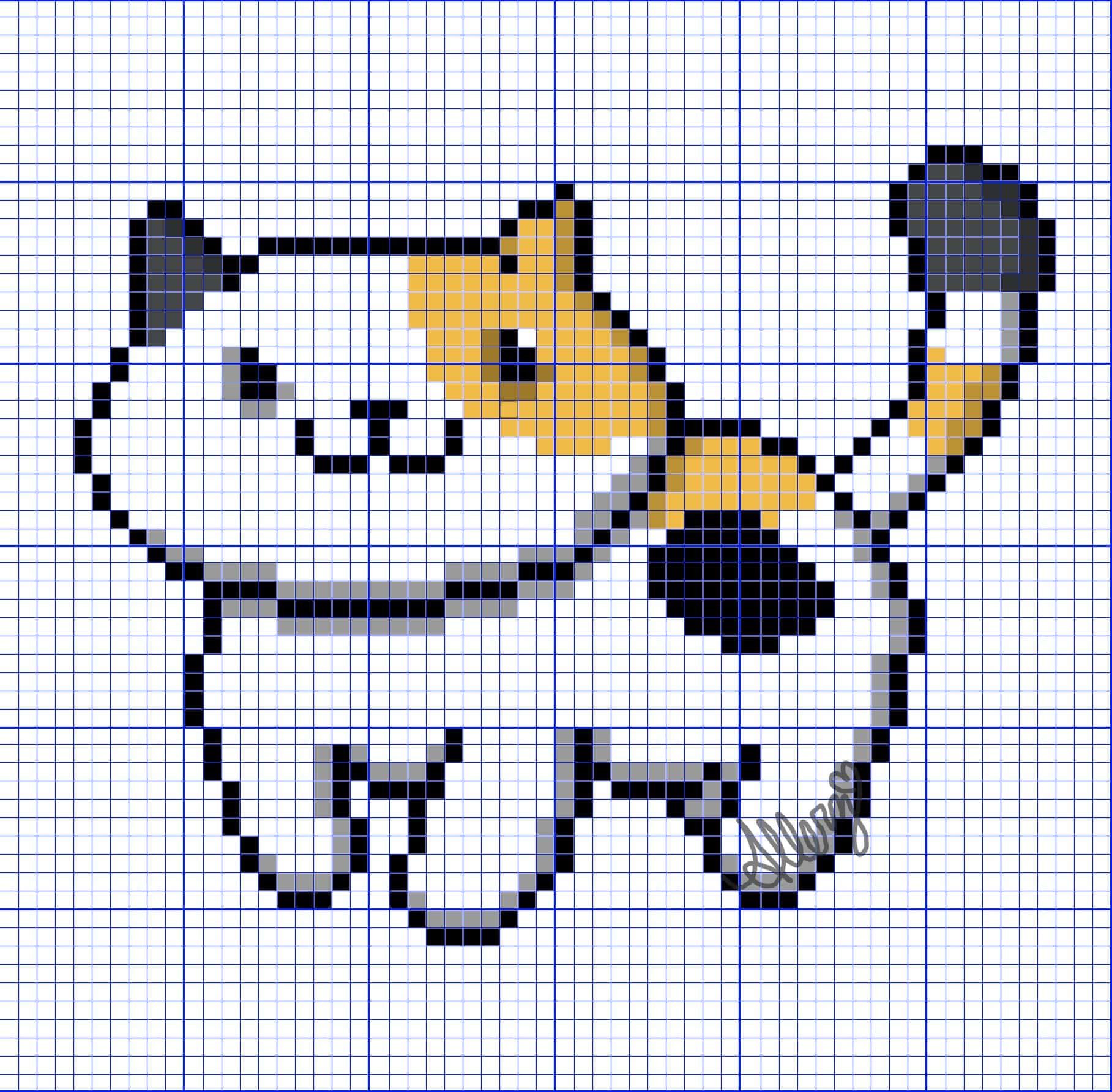 Coloriage Chat pixel à imprimer et colorier