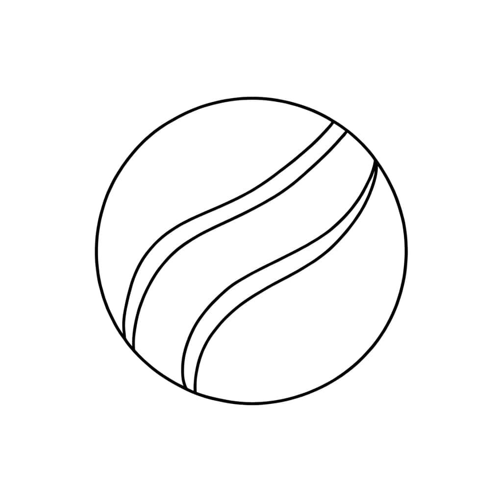 Coloriage Balle de tennis à imprimer et colorier