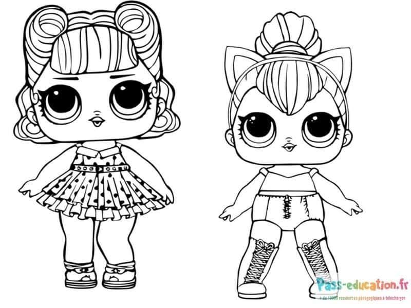 Coloriage Poupées LOL à colorier à imprimer et colorier