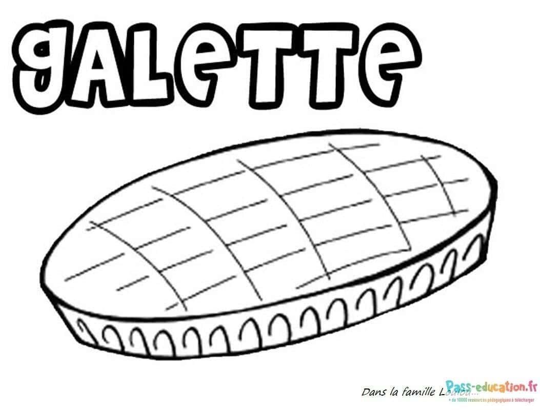 Coloriage Galette des rois à imprimer et colorier