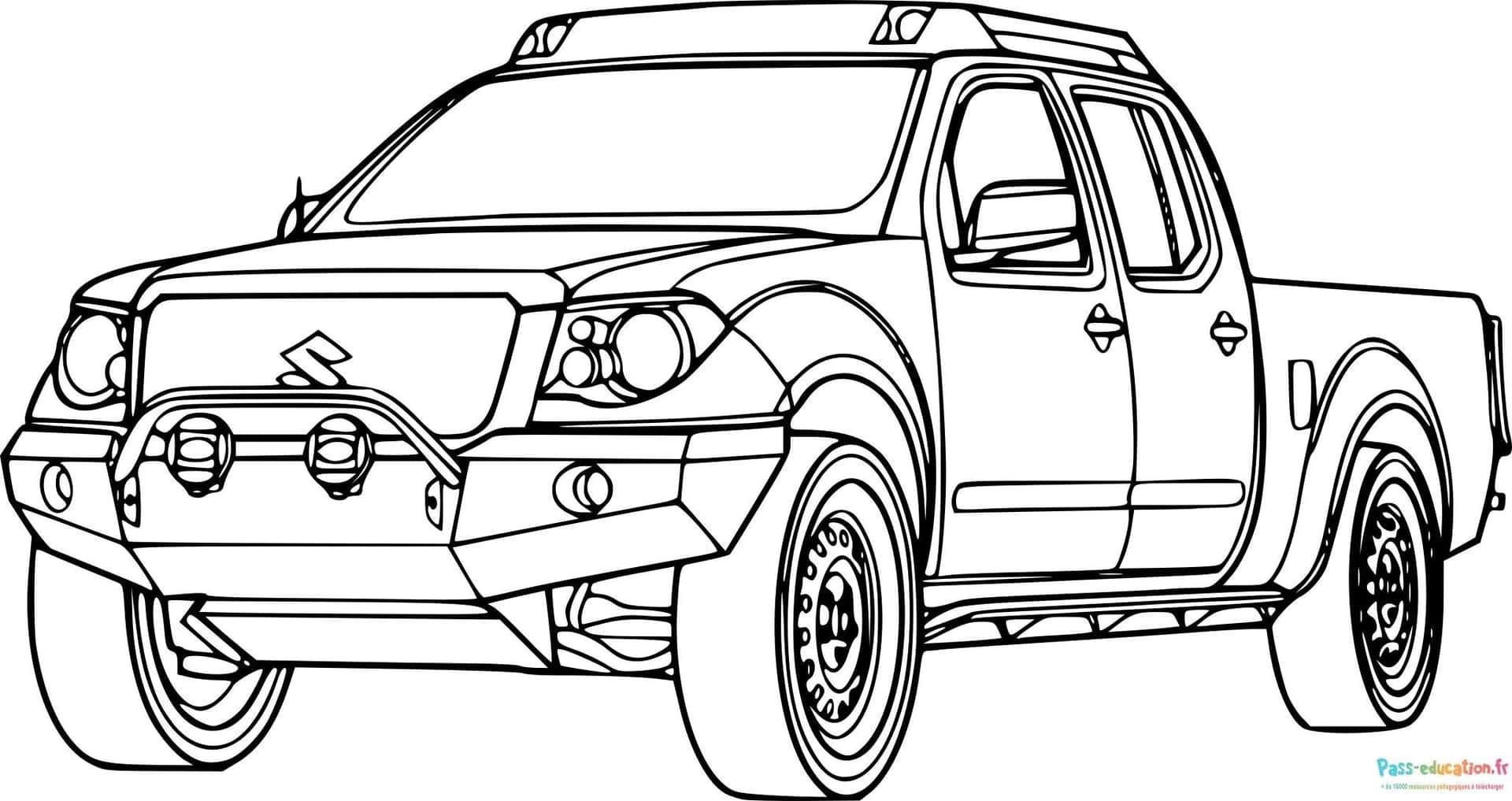 Coloriage 4X4 robuste à imprimer et colorier