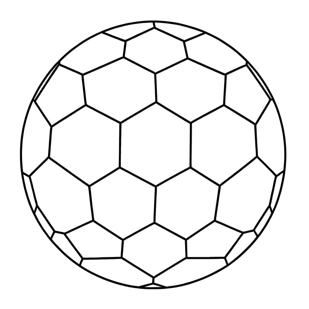 Coloriage Ballon de foot à imprimer et colorier