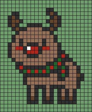 Coloriage Renard de Noël à imprimer et colorier