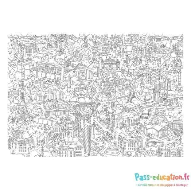 Coloriage Ville fantaisiste à imprimer et colorier