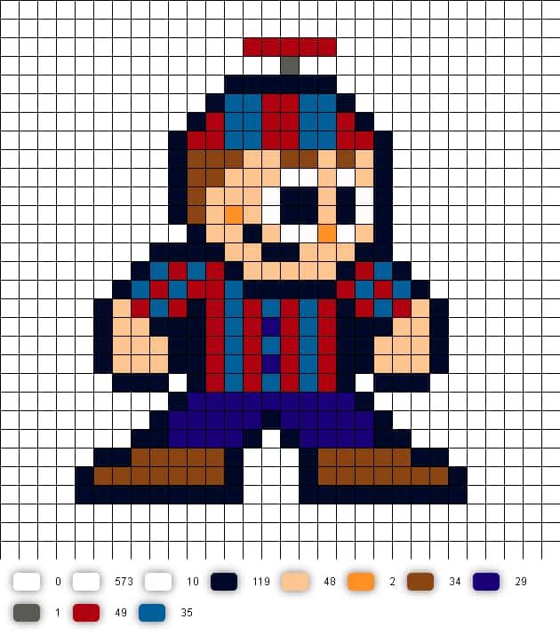 Coloriage Gardien pixelisé à imprimer et colorier