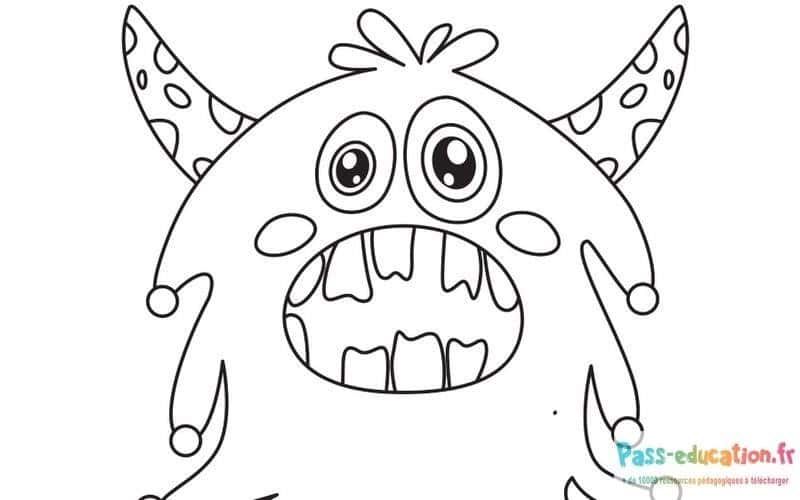 Coloriage Monstre amusant à imprimer et colorier
