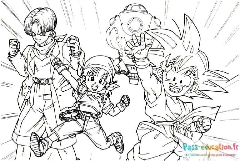 Coloriage Aventure Dragon Ball à imprimer et colorier