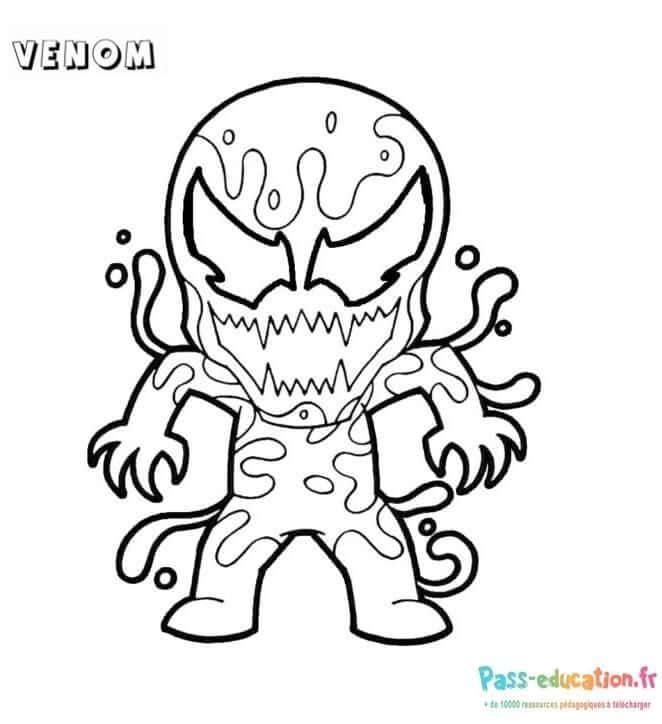 Coloriage Venom à imprimer et colorier