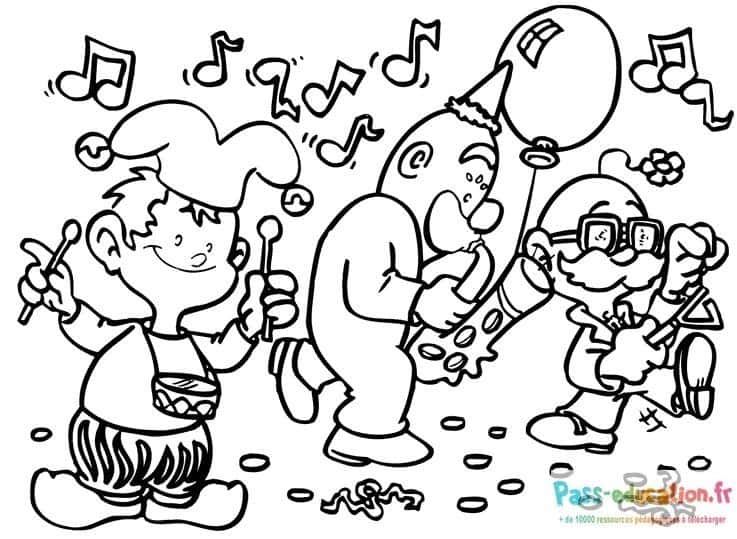 Coloriage Fête de musique à imprimer et colorier