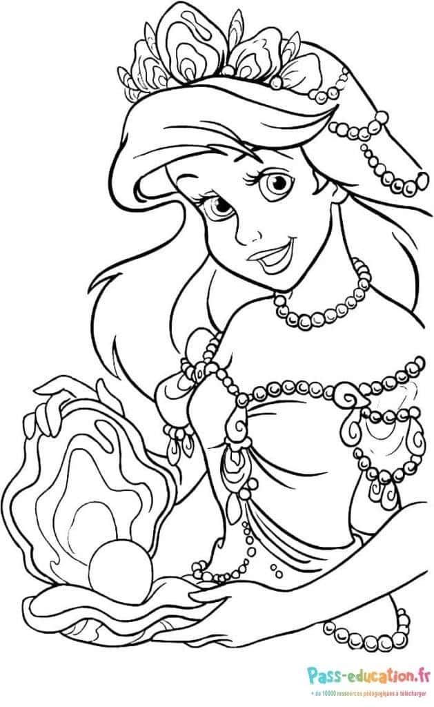 Coloriage Princesse dansante à imprimer et colorier