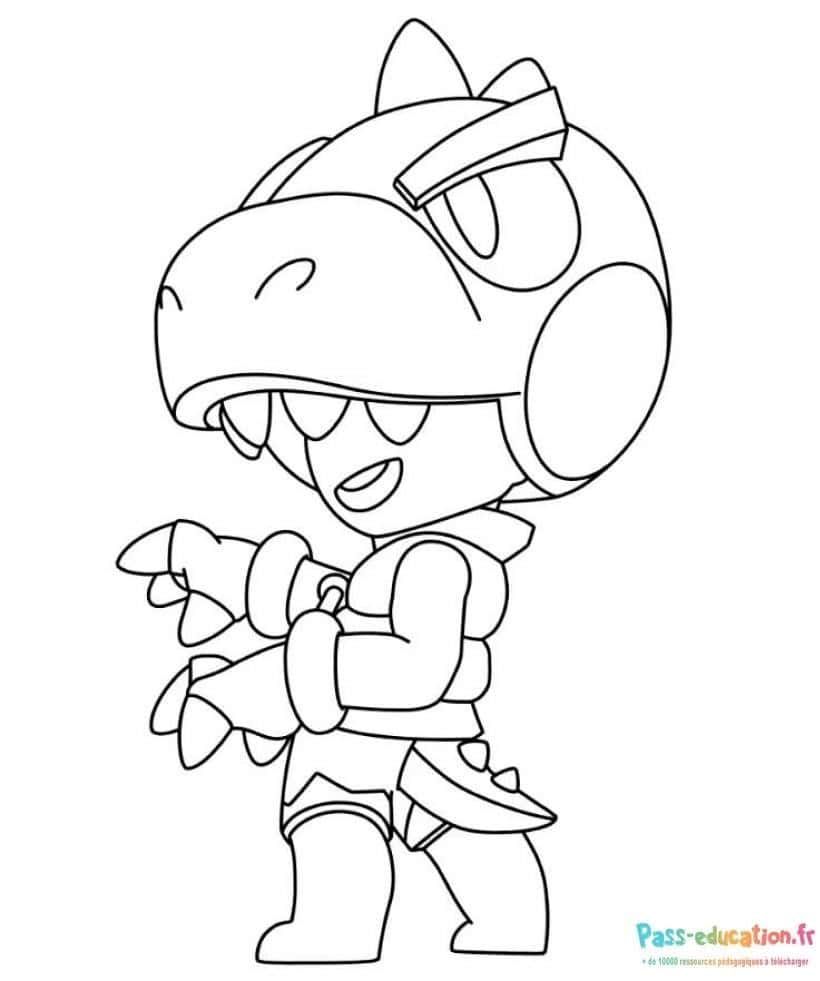 Coloriage Brawler Dinosaure à imprimer et colorier
