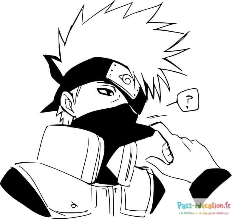Coloriage Kakashi Hatake à imprimer et colorier