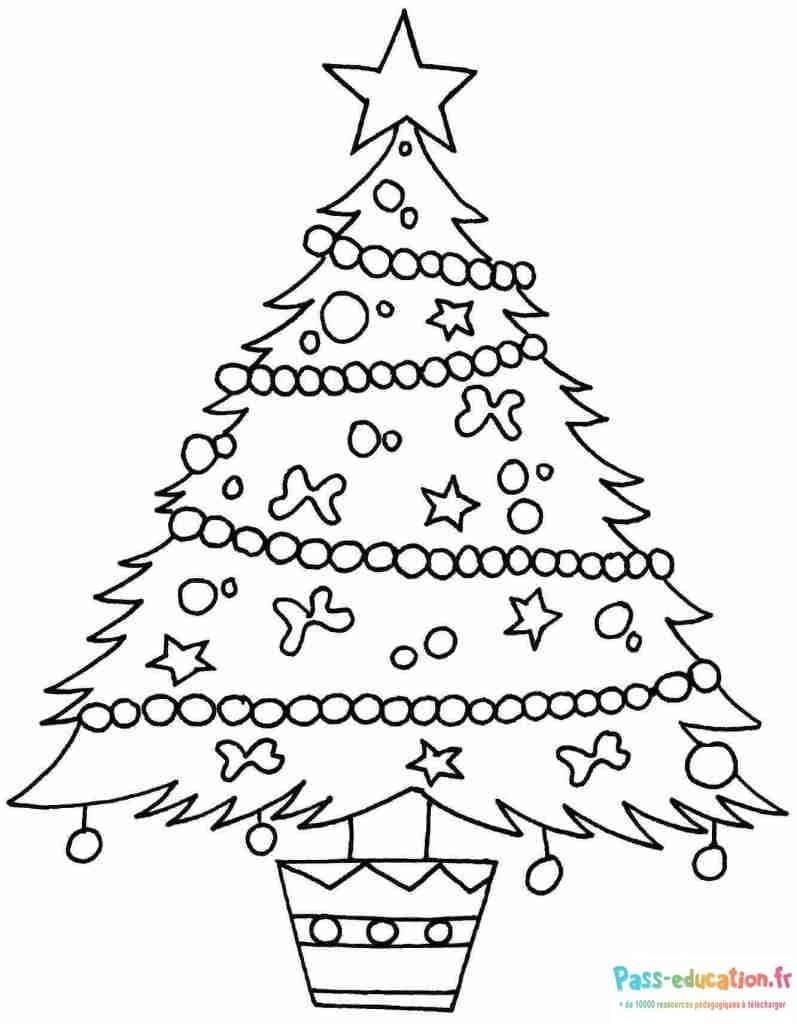 Coloriage Sapin de Noël à imprimer et colorier