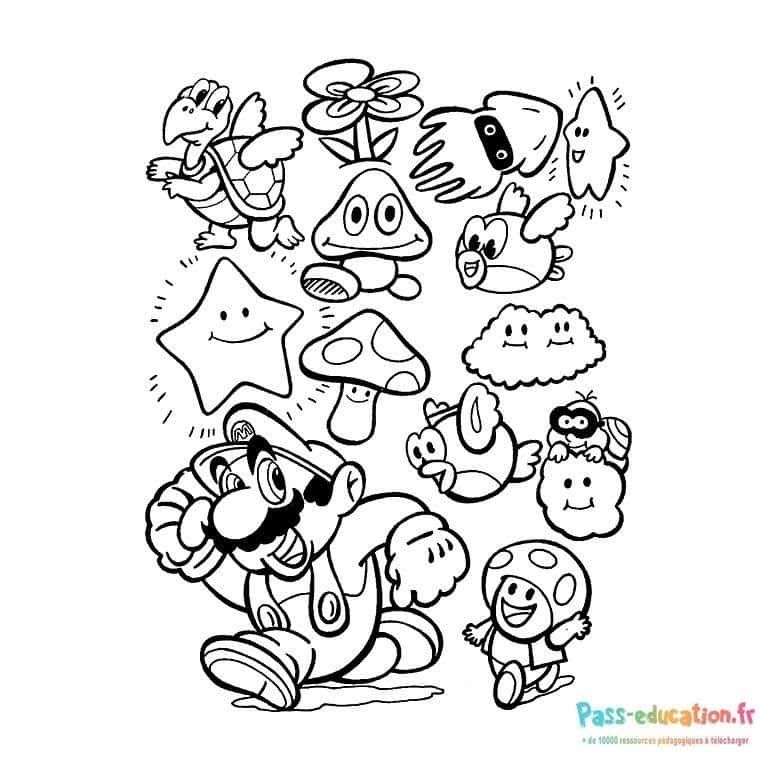 Coloriage Aventure de Luigi à imprimer et colorier