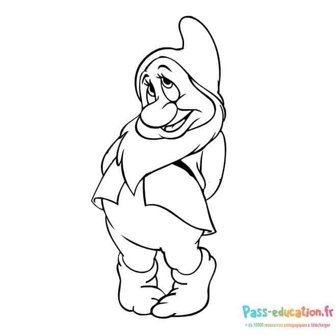 Coloriage Nain joyeux à imprimer et colorier