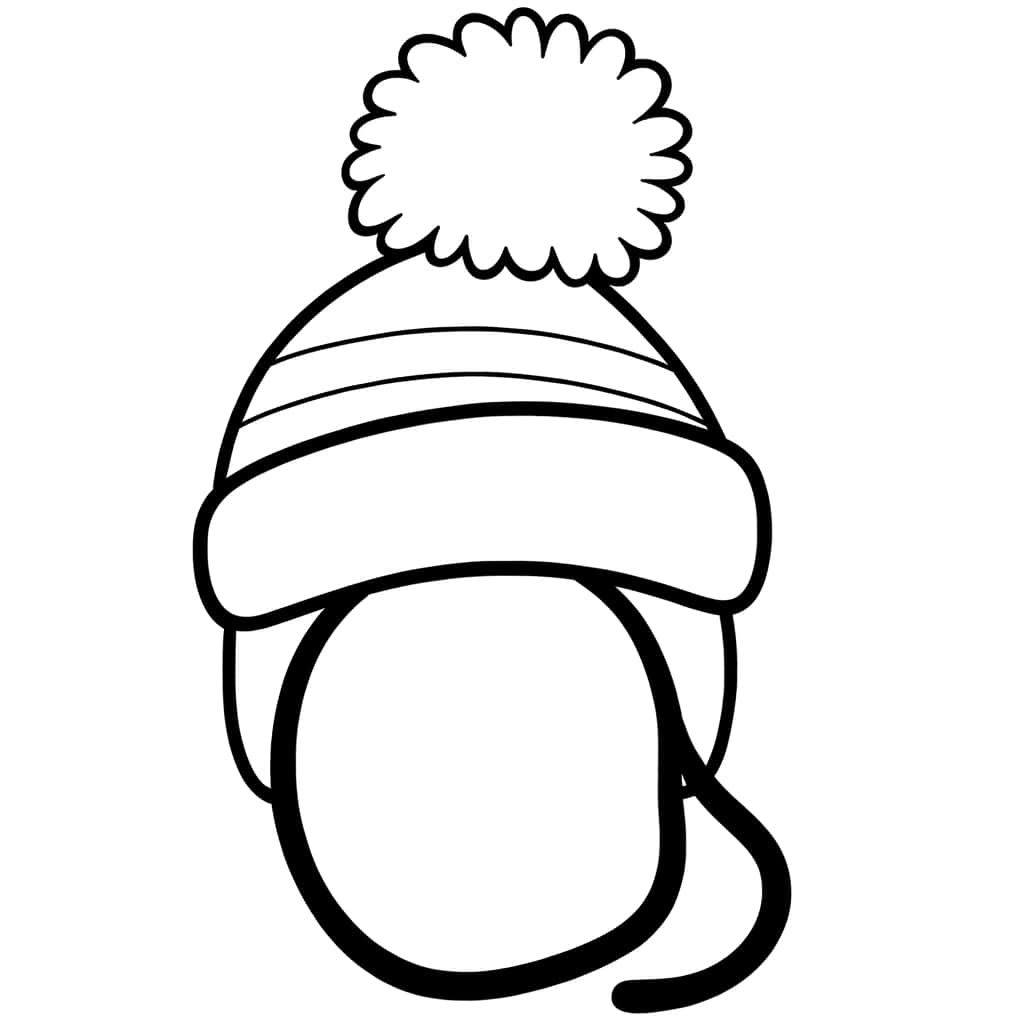 Coloriage Bonnet à pompon à imprimer et colorier