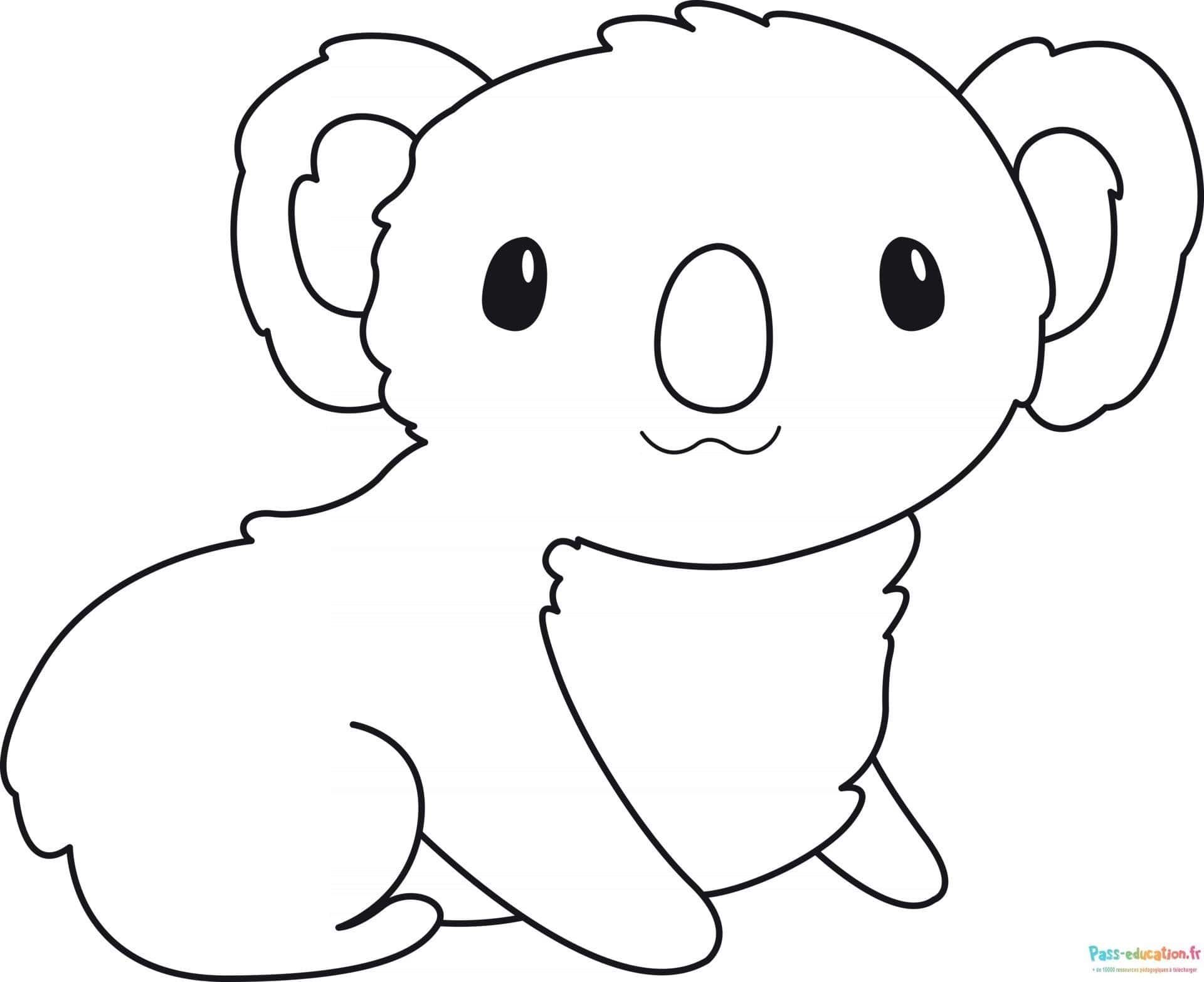 Coloriage Koala mignon à imprimer et colorier
