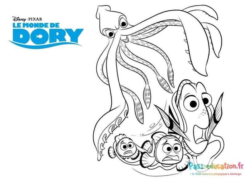 Coloriage Le monde de Dory à imprimer et colorier