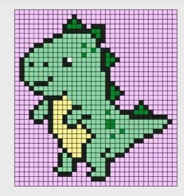 Coloriage Dinosaure vert à imprimer et colorier
