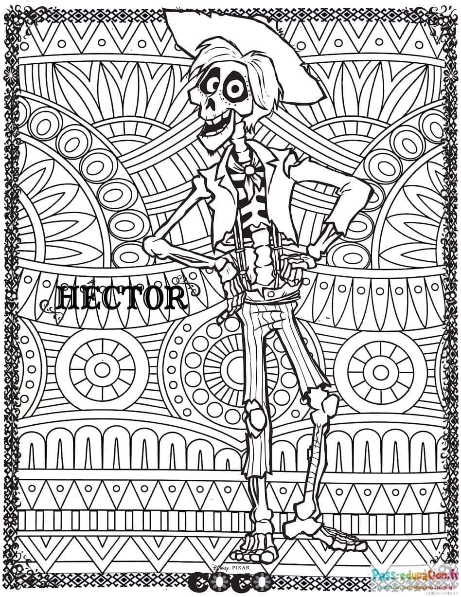 Coloriage Hector de Coco à imprimer et colorier