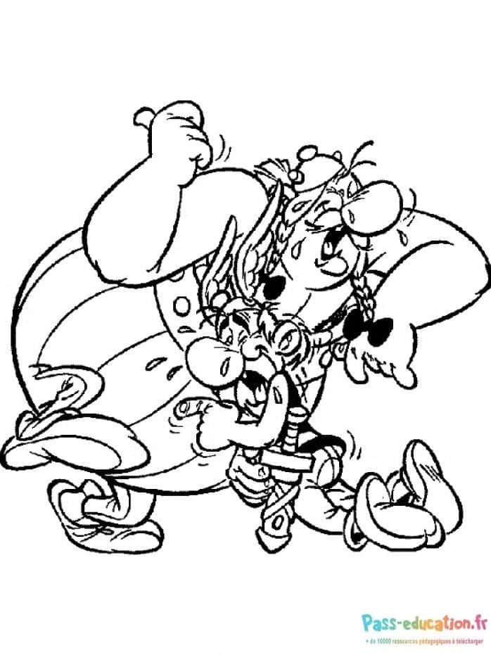 Coloriage Astérix et Obélix à imprimer et colorier