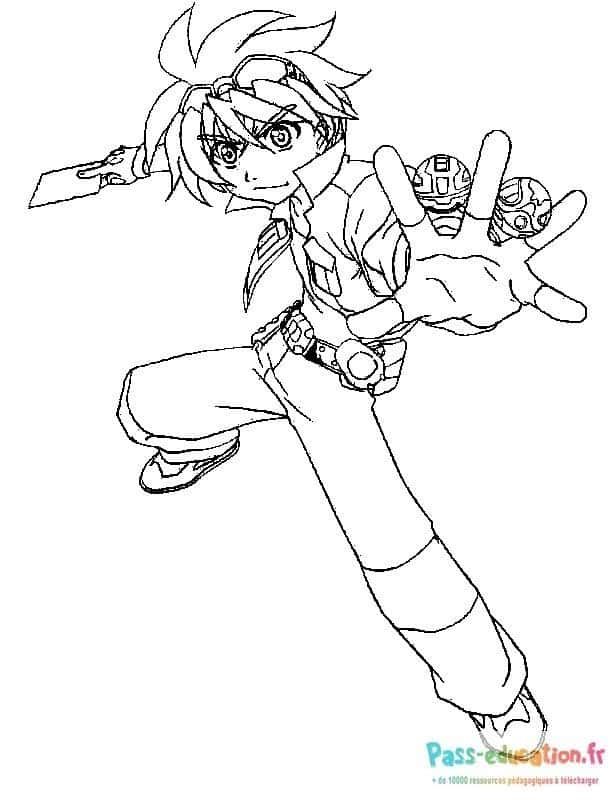 Coloriage Guerrier Bakugan à imprimer et colorier