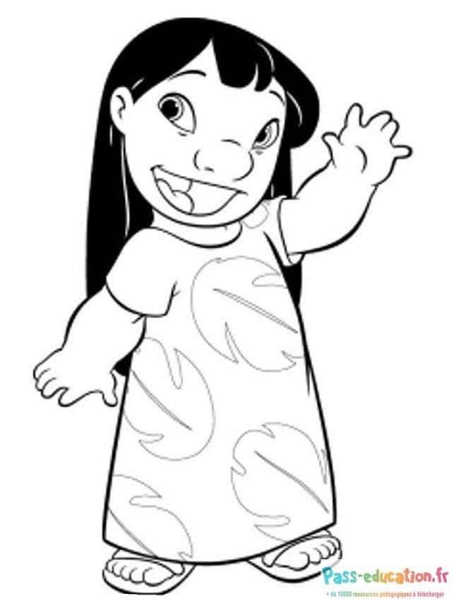 Coloriage Lilo danse à imprimer et colorier