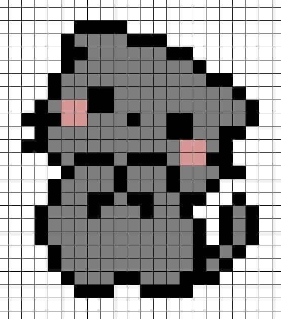 Coloriage Visage Pixelisé à imprimer et colorier