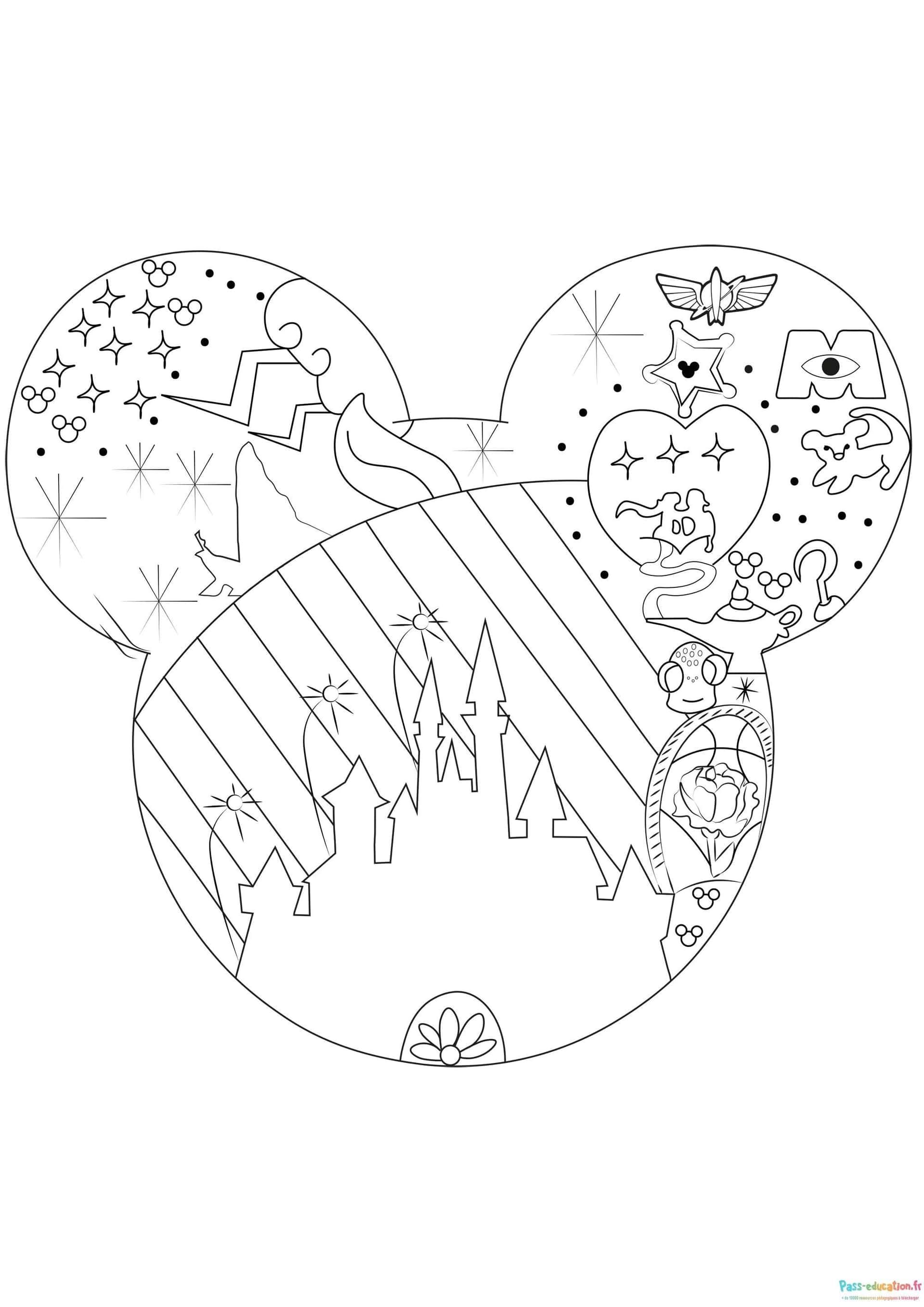 Coloriage Mickey magique à imprimer et colorier