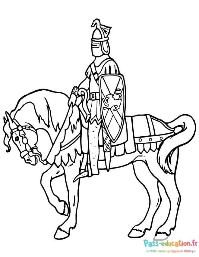 Coloriage Chevalier à colorier à imprimer et colorier